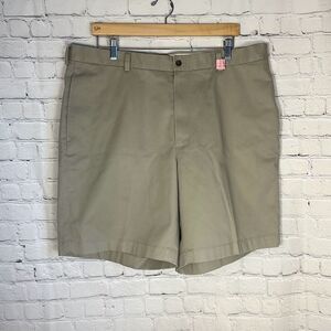 Brooks Brothers 346 Advantage Shorts Mens Tan Cotton Chino Shorts Bermuda 40